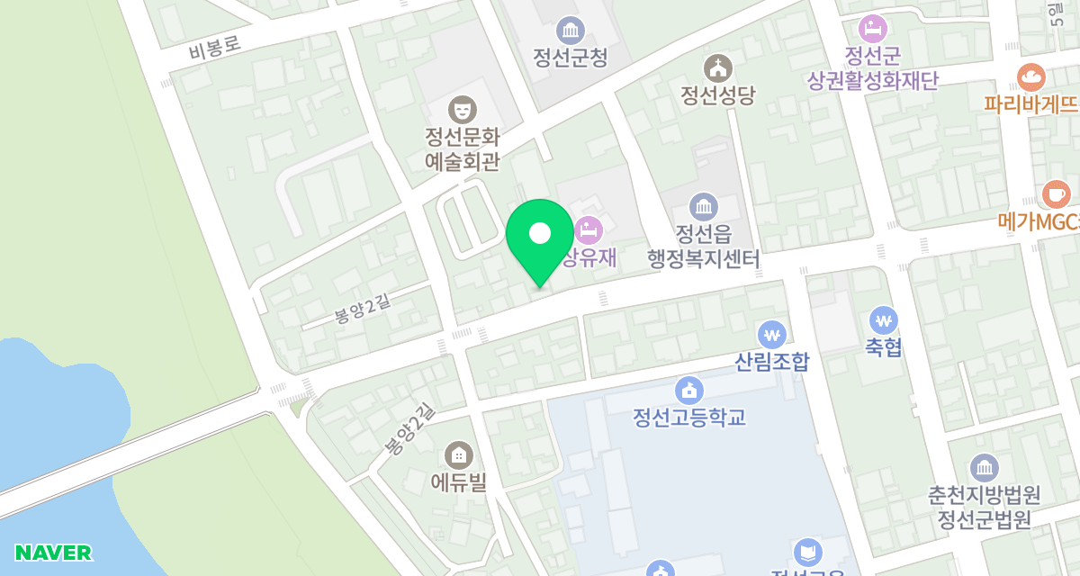 정선가축병원 위치